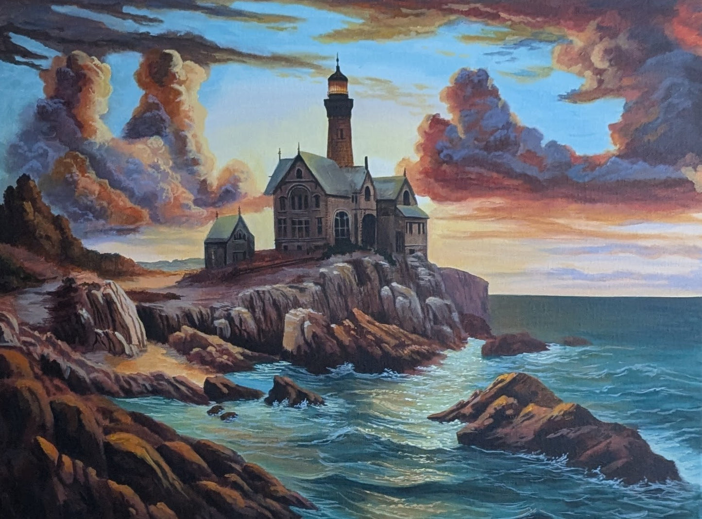 'Late Sunset Lighthouse' 16x20