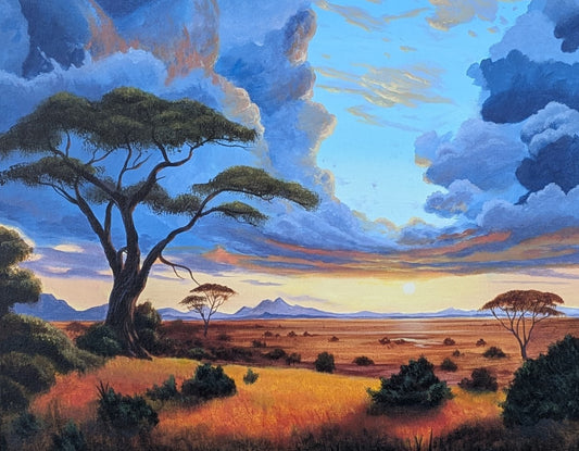 'African Sunset' 16x20