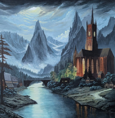'Catherdral in the Mountains' 24x24 – 