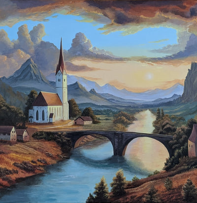 'Church Sunset' 24x24 – 