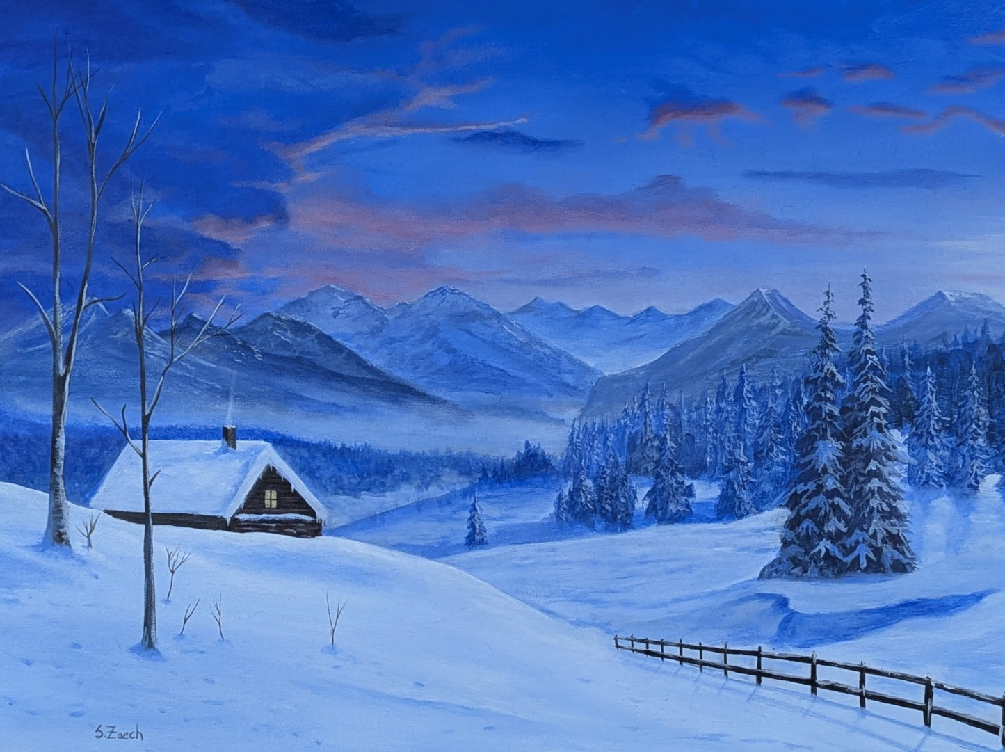 'Winter in the Mountains' 18x24