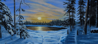 'Winter Lake' 12x24 – 