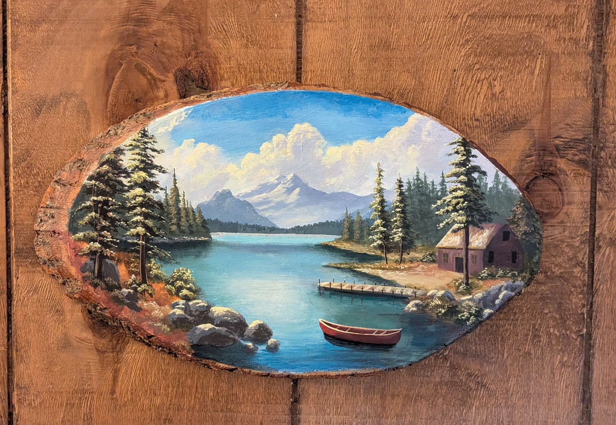 'Cabin on Wood' 6x12