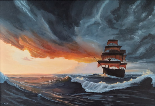 'Ship on the Sea' 24x30