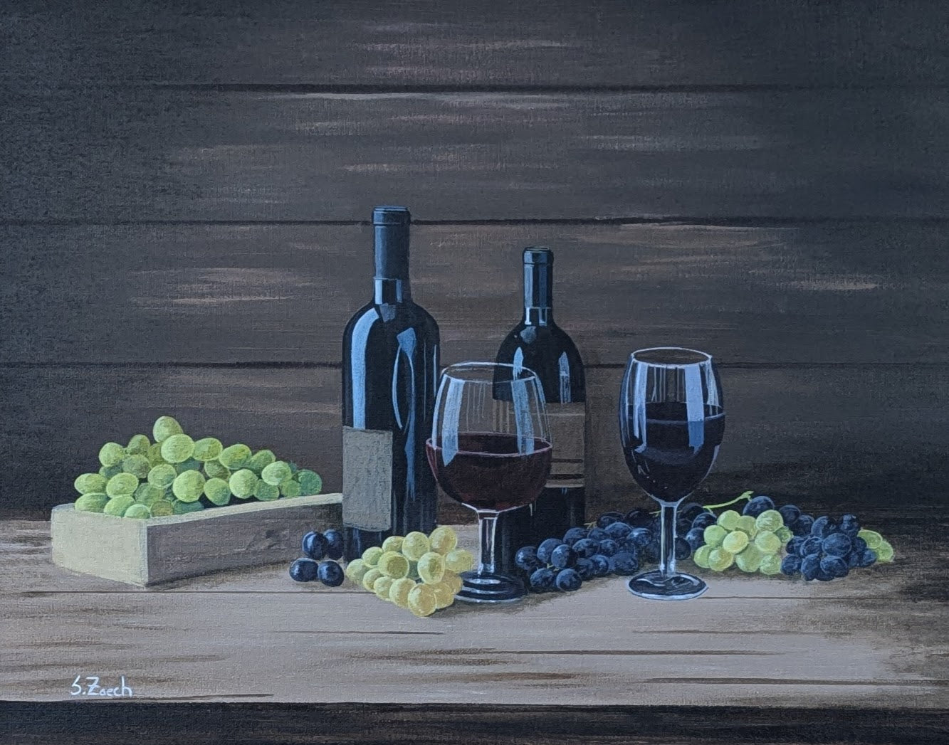 'Wine and Grapes' 16x20